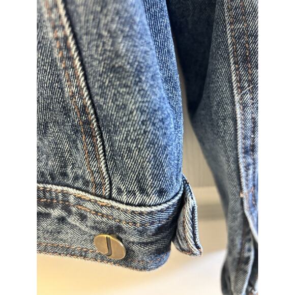 Jones New York Signature Denim Jean Jacket 100% Cotton Light Wash Women’s Size L - Picture 4 of 7